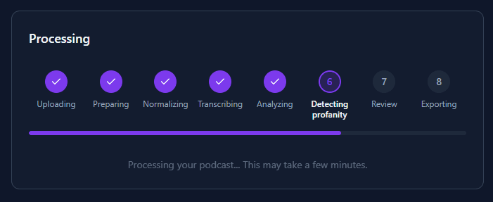 BleepKit podcast processing